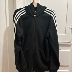 Adidas Black Hoodie with White Logo